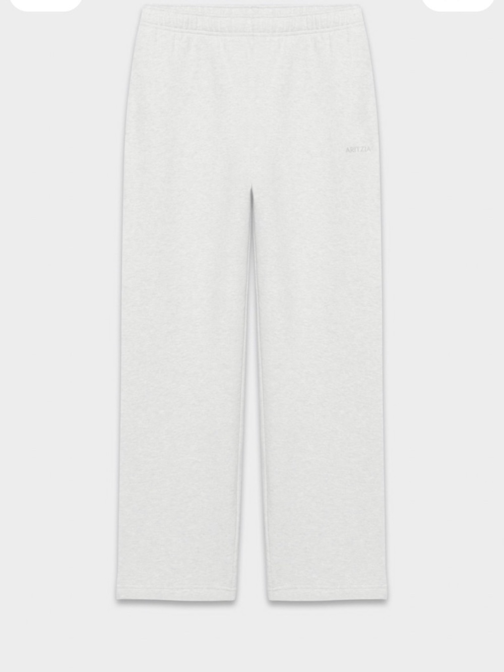 Aritzia White Straight-Leg Sweatpants
